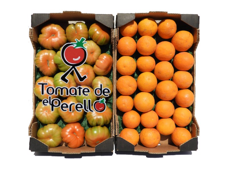 Caja Mixta 13,6 kg (8,6 kg tomates + 5 kg naranjas)