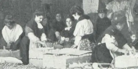 La confección de las cajas de naranja y el trabajo de las mujeres.